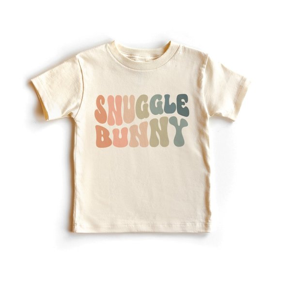 Aurlex Tees Other - Snuggle Bunny Toddler Easter Shirt - Cute Kids Natural Youth Graphic Tee